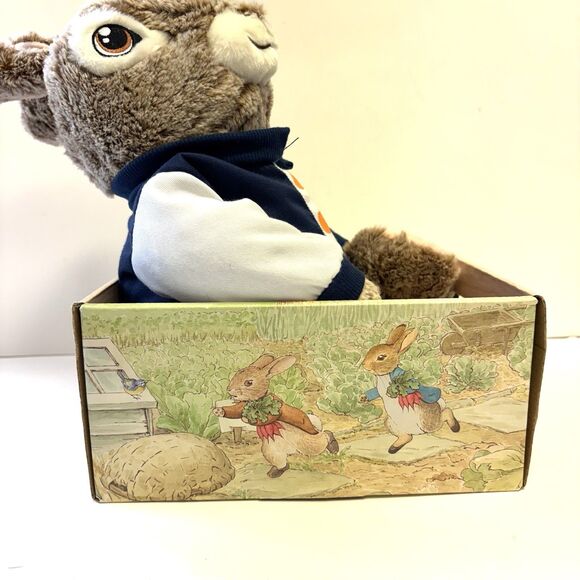 PETER RABBIT Plush With Garden Cart 20” Stuffed Toy Bunny And Wagon - Picture 3 of 16
